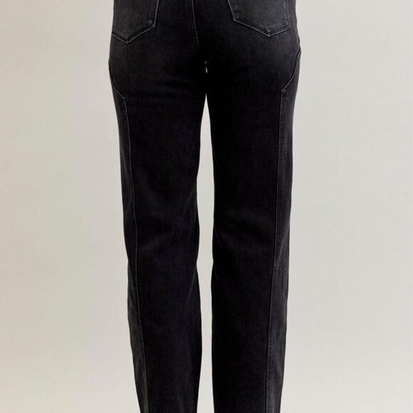 Judy Blue Mid Rise Straight Western Seam Detail Jeans - Picture 7 of 12